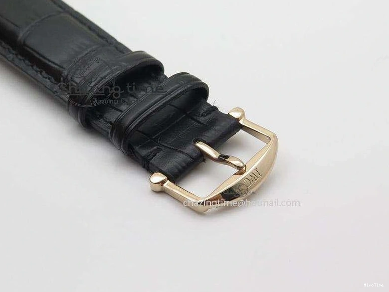 MIROTIME 0508 Portofino Chrono RG Black Dial on Black Leather Strap A HighPerformance 7389
